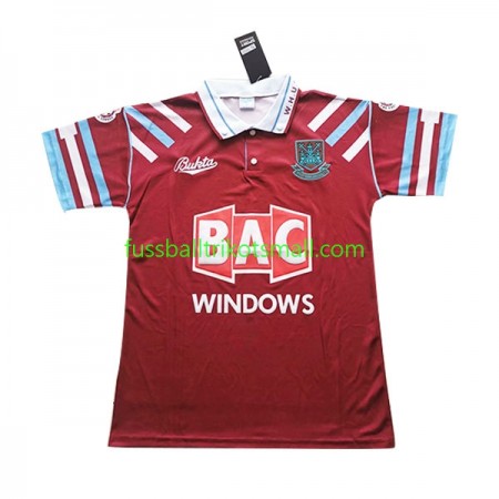 Fußballtrikots West Ham United Retro 1991-1992 Kurzarm Heimtrikotsatz kaufen